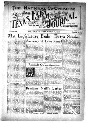 The National Co-operator and Texas Farm Journal. (Fort Worth, Tex.), Vol. 30, No. 20, Ed. 1 Thursday, March 18, 1909