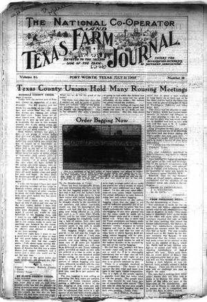 Primary view of object titled 'The National Co-operator and Texas Farm Journal. (Fort Worth, Tex.), Vol. 31, No. 38, Ed. 1 Wednesday, July 21, 1909'.