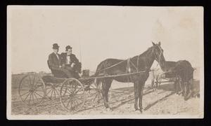 Primary view of object titled '[Porter Rankin and Luther in a Buggy]'.