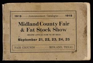 Primary view of object titled 'Midland County Fair & Fat Stock Show: Announcement Catalogue'.
