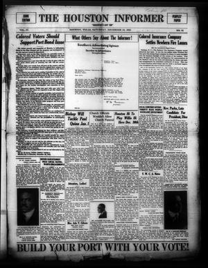 Primary view of object titled 'The Houston Informer (Houston, Tex.), Vol. 4, No. 31, Ed. 1 Saturday, December 23, 1922'.