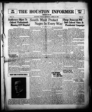 The Houston Informer (Houston, Tex.), Vol. 4, No. 48, Ed. 1 Saturday, April 21, 1923