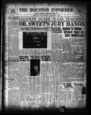 The Houston Informer (Houston, Tex.), Vol. 7, No. 29, Ed. 1 Saturday, December 5, 1925