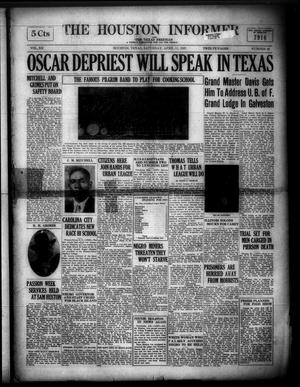 The Houston Informer and the Texas Freeman (Houston, Tex.), Vol. 12, No. 46, Ed. 1 Saturday, April 11, 1931