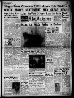 The Informer and Texas Freeman (Houston, Tex.), Vol. 51, No. 10, Ed. 1 Saturday, February 24, 1945