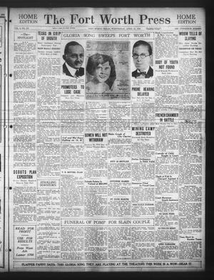 The Fort Worth Press (Fort Worth, Tex.), Vol. 4, No. 173, Ed. 1 Wednesday, April 22, 1925