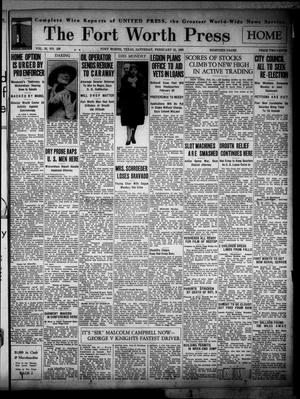 Primary view of object titled 'The Fort Worth Press (Fort Worth, Tex.), Vol. 10, No. 126, Ed. 1 Saturday, February 21, 1931'.