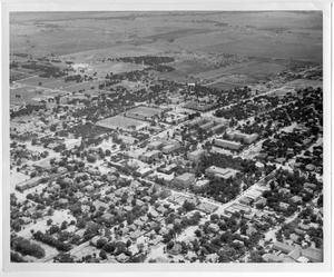 Primary view of object titled '[Aerial Photograph of the North Texas State Teachers College Campus, 1948]'.