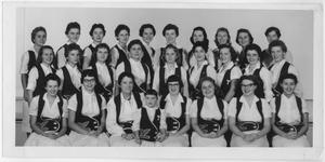 Primary view of object titled '[Group Photo of the North Texas Green Jackets, 1958]'.