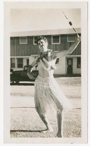 Primary view of object titled '[Tex Stanley Dressed as Hula Dancer]'.