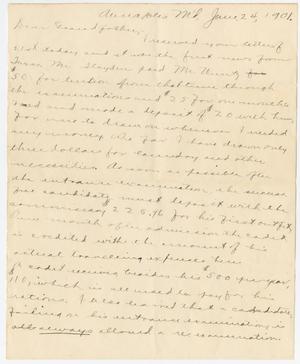 [Letter from Chester W. Nimitz to his Grandfather, June 24, 1901]