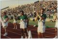 Primary view of [North Texas Cheerleaders at the Homecoming Game, 1992]