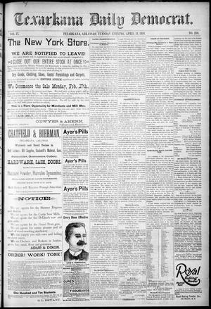 Primary view of object titled 'Texarkana Daily Democrat. (Texarkana, Ark.), Vol. 9, No. 216, Ed. 1 Tuesday, April 18, 1893'.