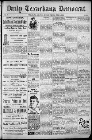 Primary view of object titled 'Daily Texarkana Democrat. (Texarkana, Ark.), Vol. 9, No. 286, Ed. 1 Monday, July 10, 1893'.