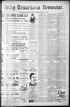 Primary view of object titled 'Daily Texarkana Democrat. (Texarkana, Ark.), Vol. 10, No. 15, Ed. 1 Thursday, August 24, 1893'.