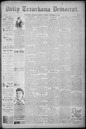 Primary view of object titled 'Daily Texarkana Democrat. (Texarkana, Ark.), Vol. 10, No. 71, Ed. 1 Monday, November 20, 1893'.