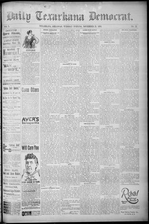 Primary view of object titled 'Daily Texarkana Democrat. (Texarkana, Ark.), Vol. 10, No. 72, Ed. 1 Tuesday, November 21, 1893'.