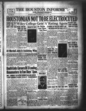 The Houston Informer and Texas Freeman (Houston, Tex.), Vol. 15, No. 35, Ed. 1 Saturday, January 20, 1934