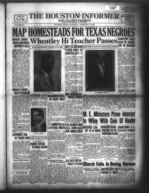 The Houston Informer and Texas Freeman (Houston, Tex.), Vol. 15, No. 39, Ed. 1 Saturday, February 17, 1934