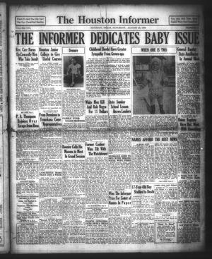 Primary view of object titled 'The Houston Informer (Houston, Tex.), Vol. 16, No. 11, Ed. 1 Saturday, August 25, 1934'.