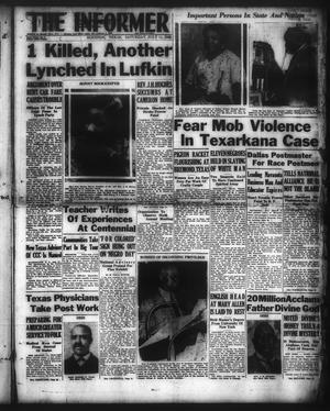 The Informer and Texas Freeman (Houston, Tex.), Vol. 18, No. 3, Ed. 1 Saturday, July 11, 1936