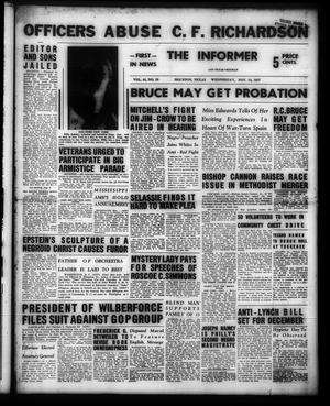 The Informer and Texas Freeman (Houston, Tex.), Vol. 44, No. 19, Ed. 1 Wednesday, November 10, 1937