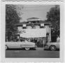 Photograph: [Delta Sigma Pi House During Homecoming, 1955]
