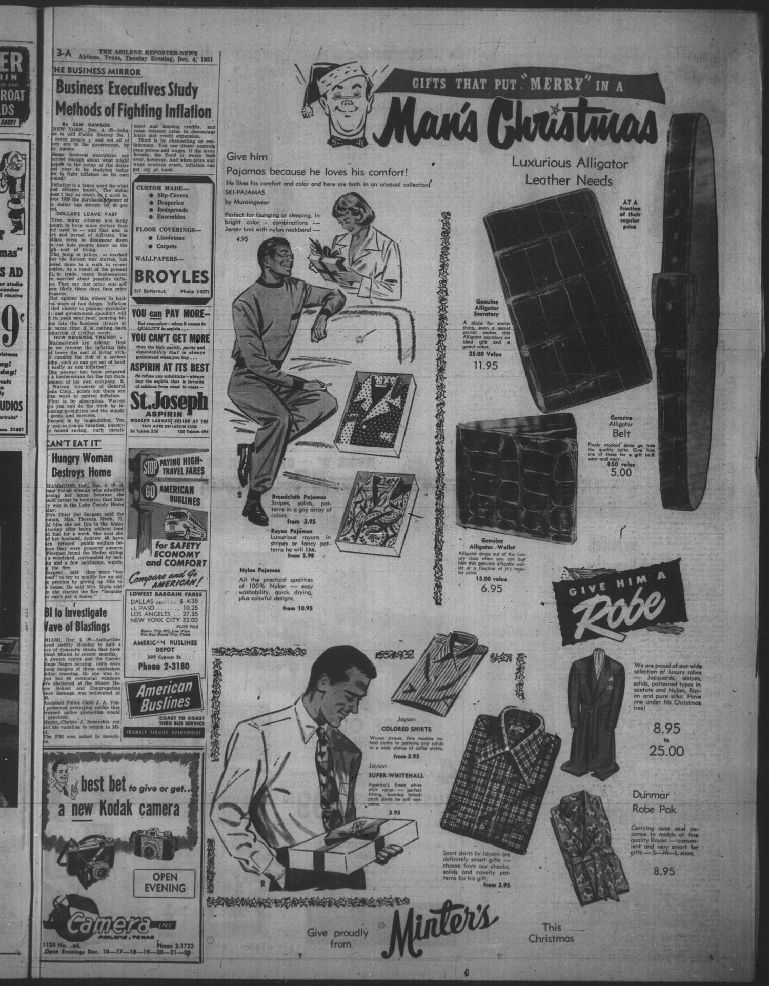 The Abilene Reporter-News (Abilene, Tex.), Vol. 71, No. 165, Ed. 2 Tuesday, December 4, 1951
                                                
                                                    [Sequence #]: 3 of 22
                                                