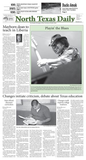 North Texas Daily (Denton, Tex.), Vol. 96, No. 15, Ed. 1 Tuesday, September 21, 2010