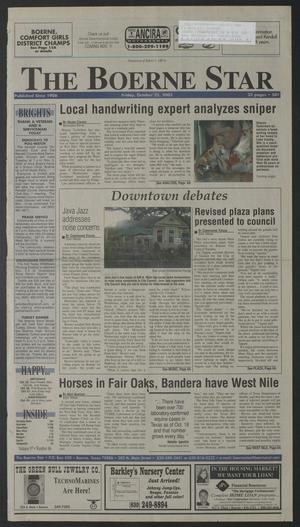 Primary view of object titled 'The Boerne Star (Boerne, Tex.), Vol. 97, No. 86, Ed. 1 Friday, October 25, 2002'.