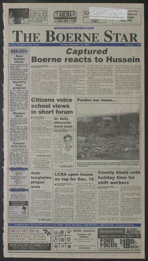 The Boerne Star (Boerne, Tex.), Vol. 97, No. 101, Ed. 1 Tuesday, December 16, 2003