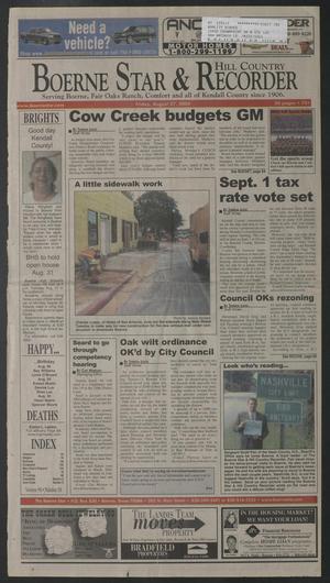 Boerne Star & Hill Country Recorder (Boerne, Tex.), Vol. 98, No. 58, Ed. 1 Friday, August 27, 2004