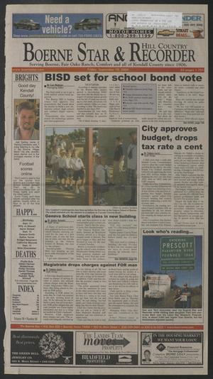 Boerne Star & Hill Country Recorder (Boerne, Tex.), Vol. 98, No. 62, Ed. 1 Friday, September 10, 2004
