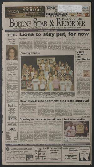 Boerne Star & Hill Country Recorder (Boerne, Tex.), Vol. 98, No. 62, Ed. 1 Tuesday, September 14, 2004