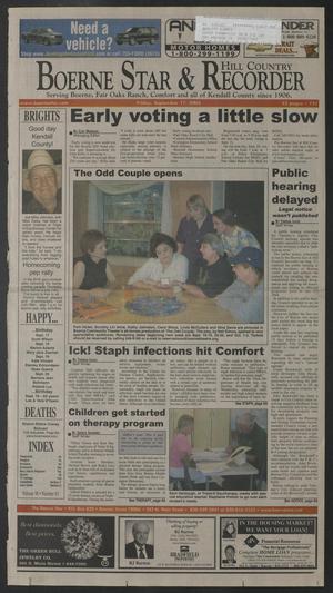 Boerne Star & Hill Country Recorder (Boerne, Tex.), Vol. 98, No. 63, Ed. 1 Friday, September 17, 2004