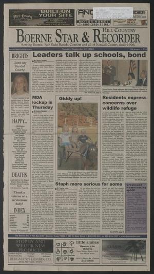 Boerne Star & Hill Country Recorder (Boerne, Tex.), Vol. 98, No. 64, Ed. 1 Tuesday, September 21, 2004