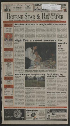 Boerne Star & Hill Country Recorder (Boerne, Tex.), Vol. 98, No. 71, Ed. 1 Friday, October 15, 2004