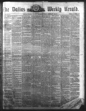The Dallas Weekly Herald. (Dallas, Tex.), Vol. 21, No. 25, Ed. 1 Saturday, February 28, 1874
