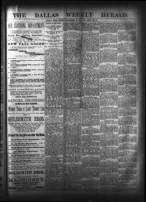 Primary view of object titled 'The Dallas Weekly Herald. (Dallas, Tex.), Vol. 32, No. 13, Ed. 1 Thursday, September 28, 1882'.