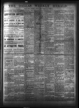 The Dallas Weekly Herald. (Dallas, Tex.), Vol. 30, No. 16, Ed. 1 Thursday, March 15, 1883