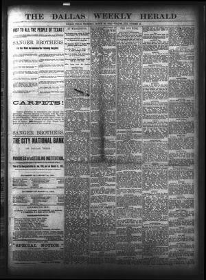 Primary view of object titled 'The Dallas Weekly Herald. (Dallas, Tex.), Vol. 30, No. 18, Ed. 1 Thursday, March 29, 1883'.
