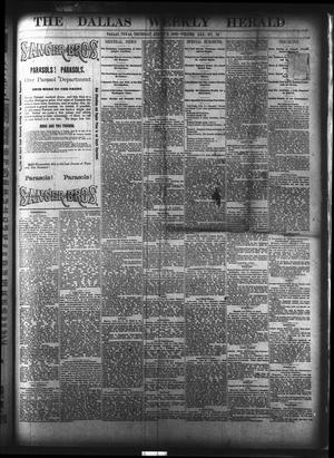 Primary view of object titled 'The Dallas Weekly Herald. (Dallas, Tex.), Vol. 30, No. 35, Ed. 1 Thursday, August 2, 1883'.
