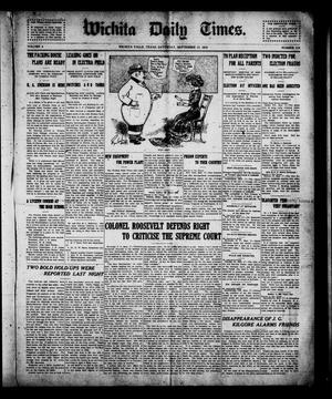 Wichita Daily Times. (Wichita Falls, Tex.), Vol. 4, No. 110, Ed. 1 Saturday, September 17, 1910