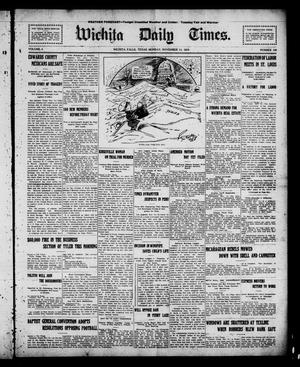 Primary view of object titled 'Wichita Daily Times. (Wichita Falls, Tex.), Vol. 4, No. 159, Ed. 1 Monday, November 14, 1910'.