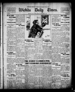 Wichita Daily Times. (Wichita Falls, Tex.), Vol. 4, No. 177, Ed. 1 Monday, December 5, 1910
