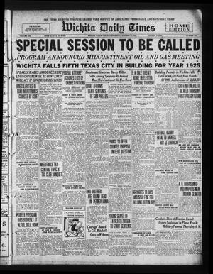 Wichita Daily Times (Wichita Falls, Tex.), Vol. 19, No. 161, Ed. 1 Wednesday, October 21, 1925