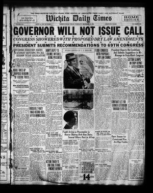Wichita Daily Times (Wichita Falls, Tex.), Vol. 19, No. 209, Ed. 1 Tuesday, December 8, 1925