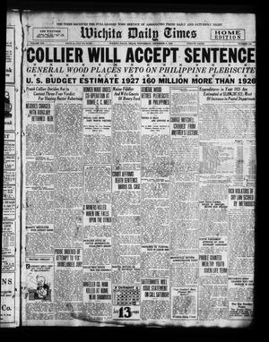 Wichita Daily Times (Wichita Falls, Tex.), Vol. 19, No. 210, Ed. 1 Wednesday, December 9, 1925
