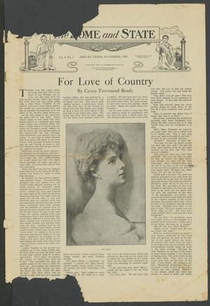 The Home and State (Dallas, Tex.), Vol. 5, No. 1, Ed. 1 Wednesday, November 1, 1905