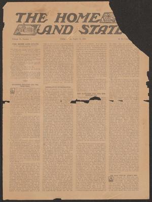 The Home and State (Dallas, Tex.), Vol. 13, No. 7, Ed. 1 Saturday, August 12, 1911
